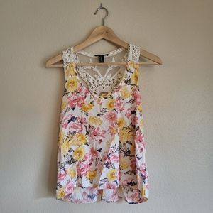 Boho Floral Lace Crochet Tank Top